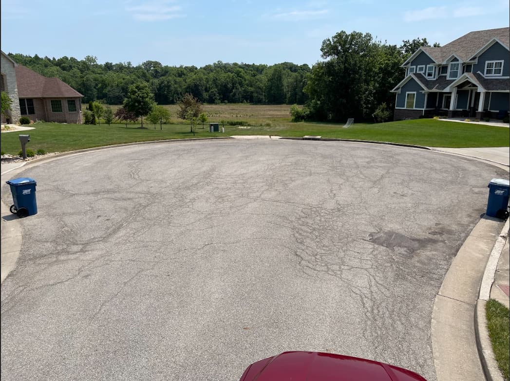 PCI 38 Road with large cracks in 2019